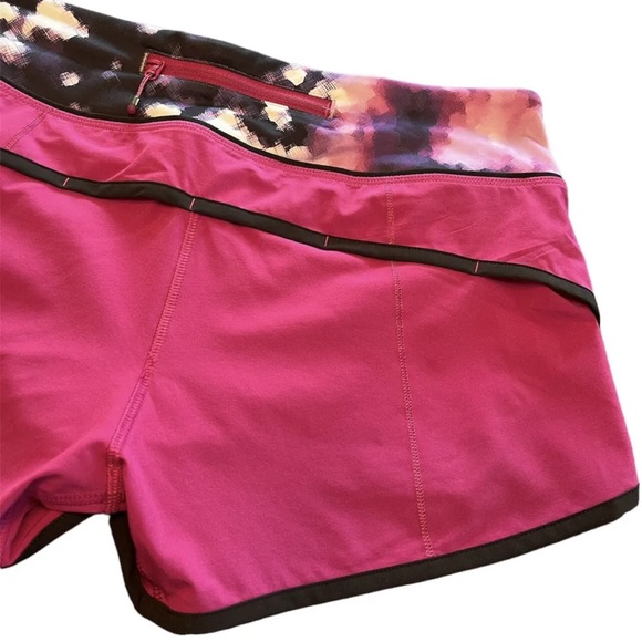 Lululemon Women's Speed Up Raspberry Blooming Pixie Running Athletic Shorts Sz 6 - Picture 5 of 8